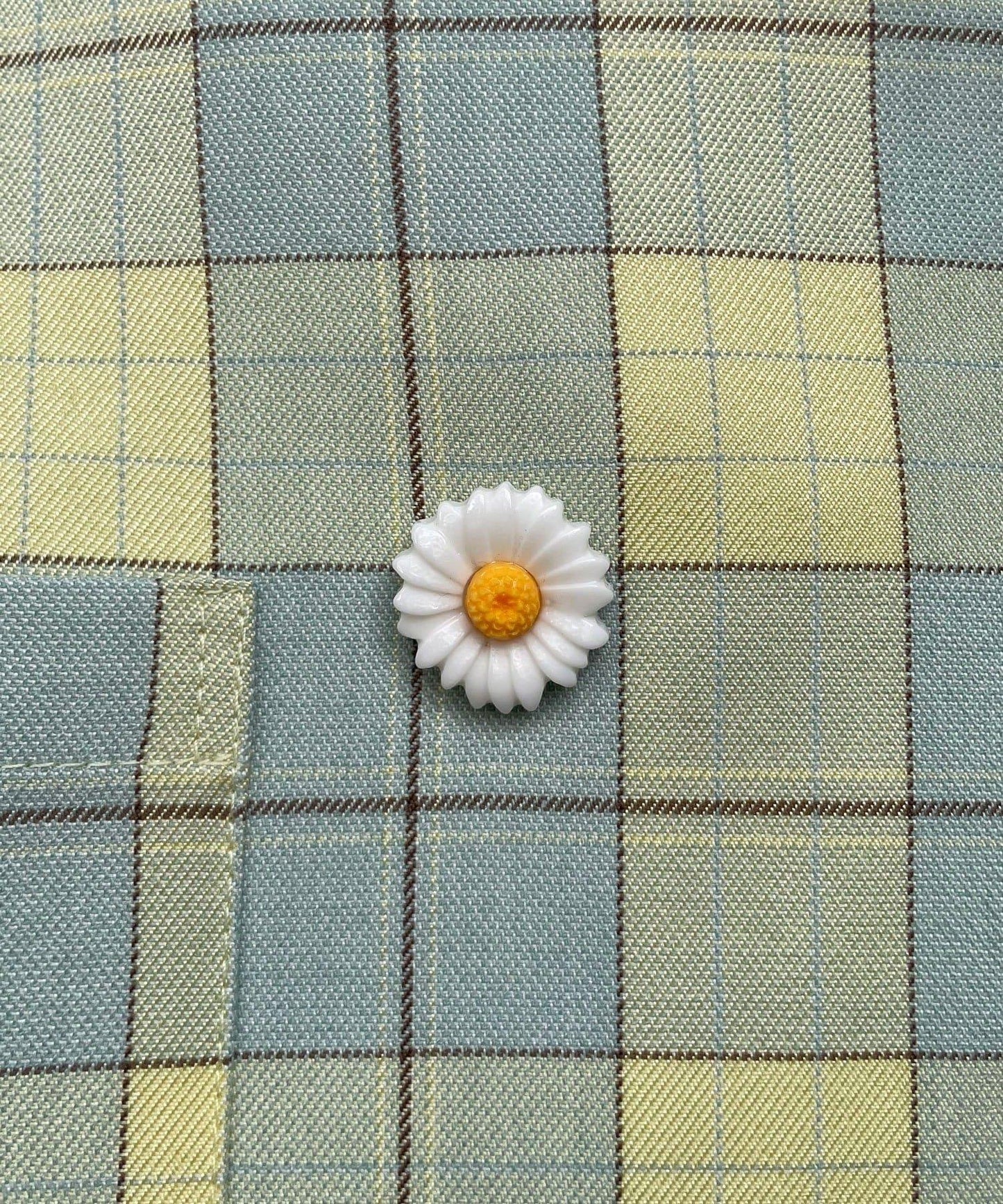 HELLO.SANFRANCISCO 花形紐扣格紋寬鬆夾克