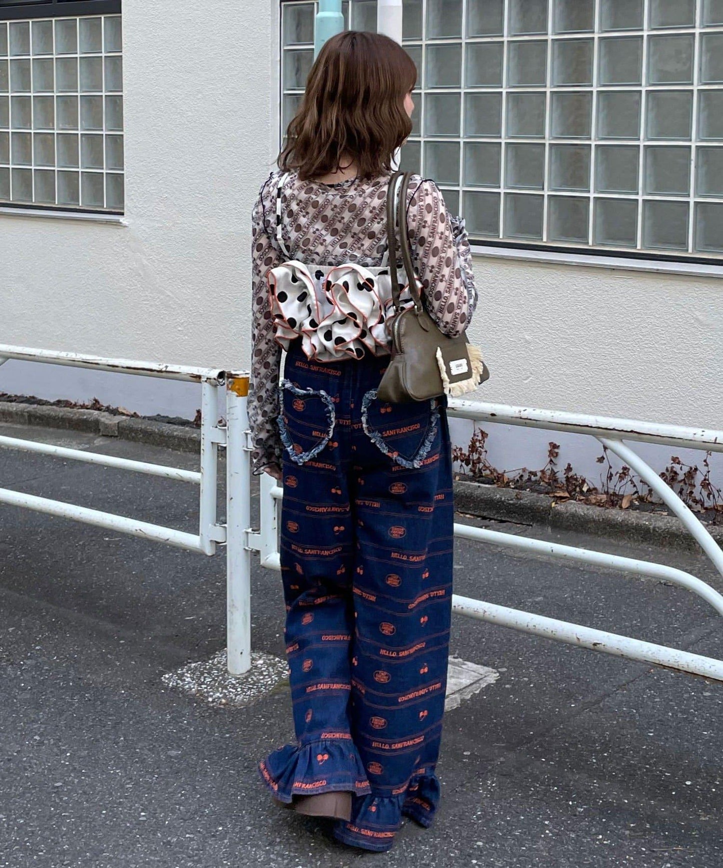 HELLO.SANFRANCISCO ハローサンフランシスコ 波點荷葉邊背心