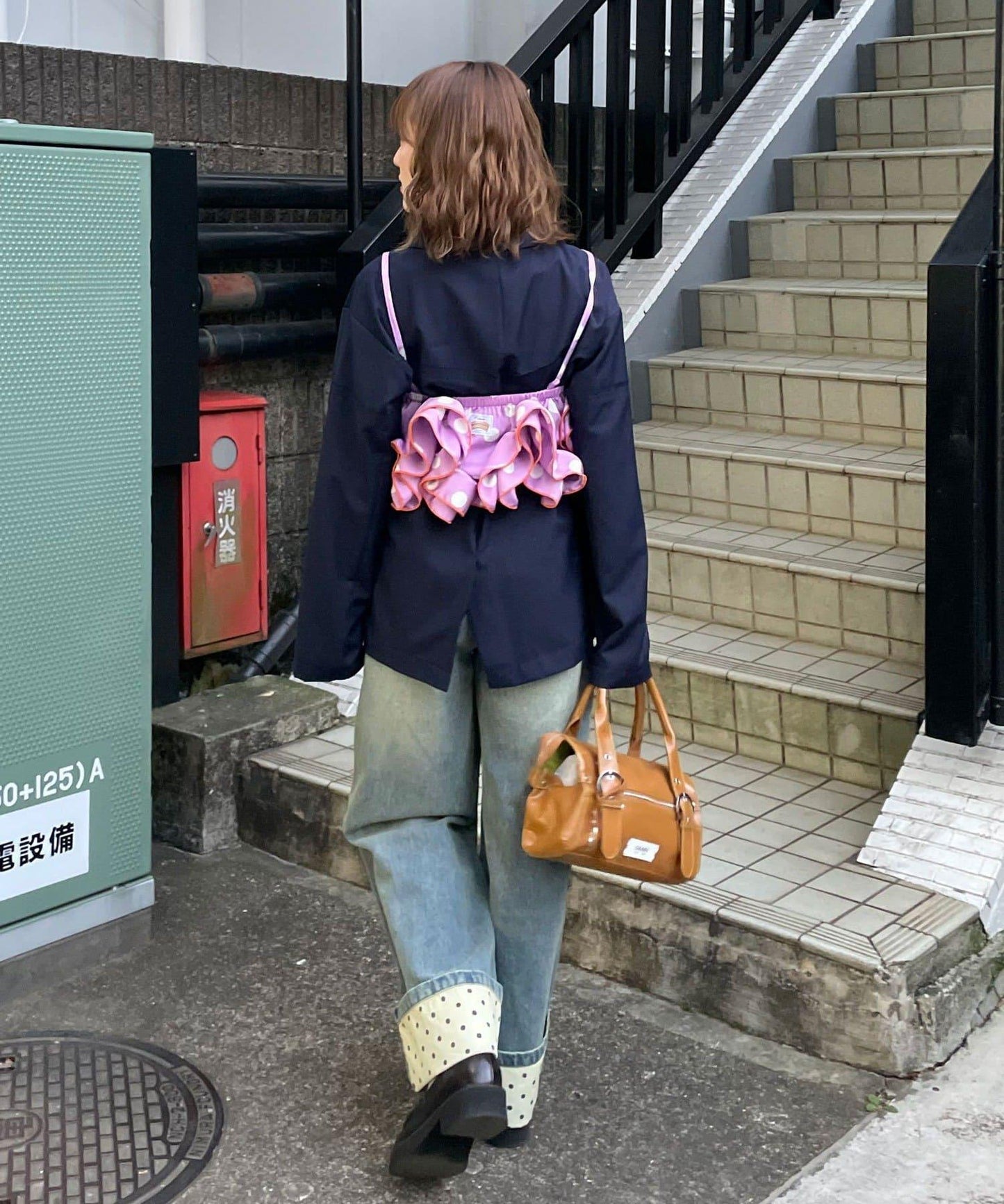 HELLO.SANFRANCISCO ハローサンフランシスコ 波點荷葉邊背心