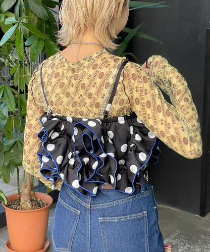 HELLO.SANFRANCISCO ハローサンフランシスコ 波點荷葉邊背心