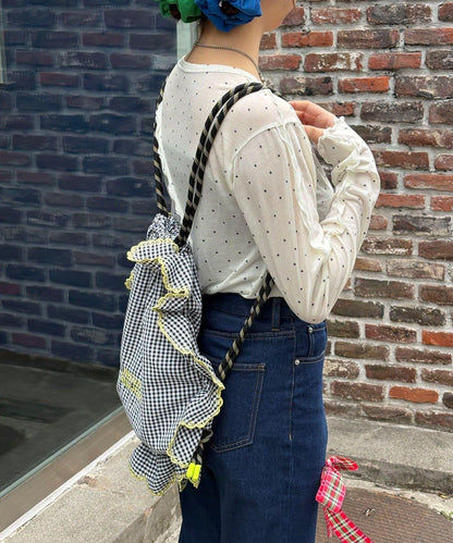 HELLO.SANFRANCISCO ハローサンフランシスコ 傘繩荷葉邊設計 束口揹包