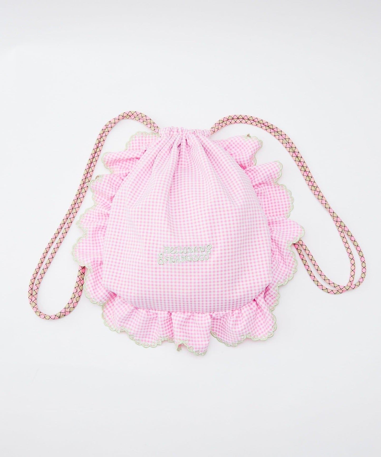 HELLO.SANFRANCISCO ハローサンフランシスコ 傘繩荷葉邊設計 束口揹包