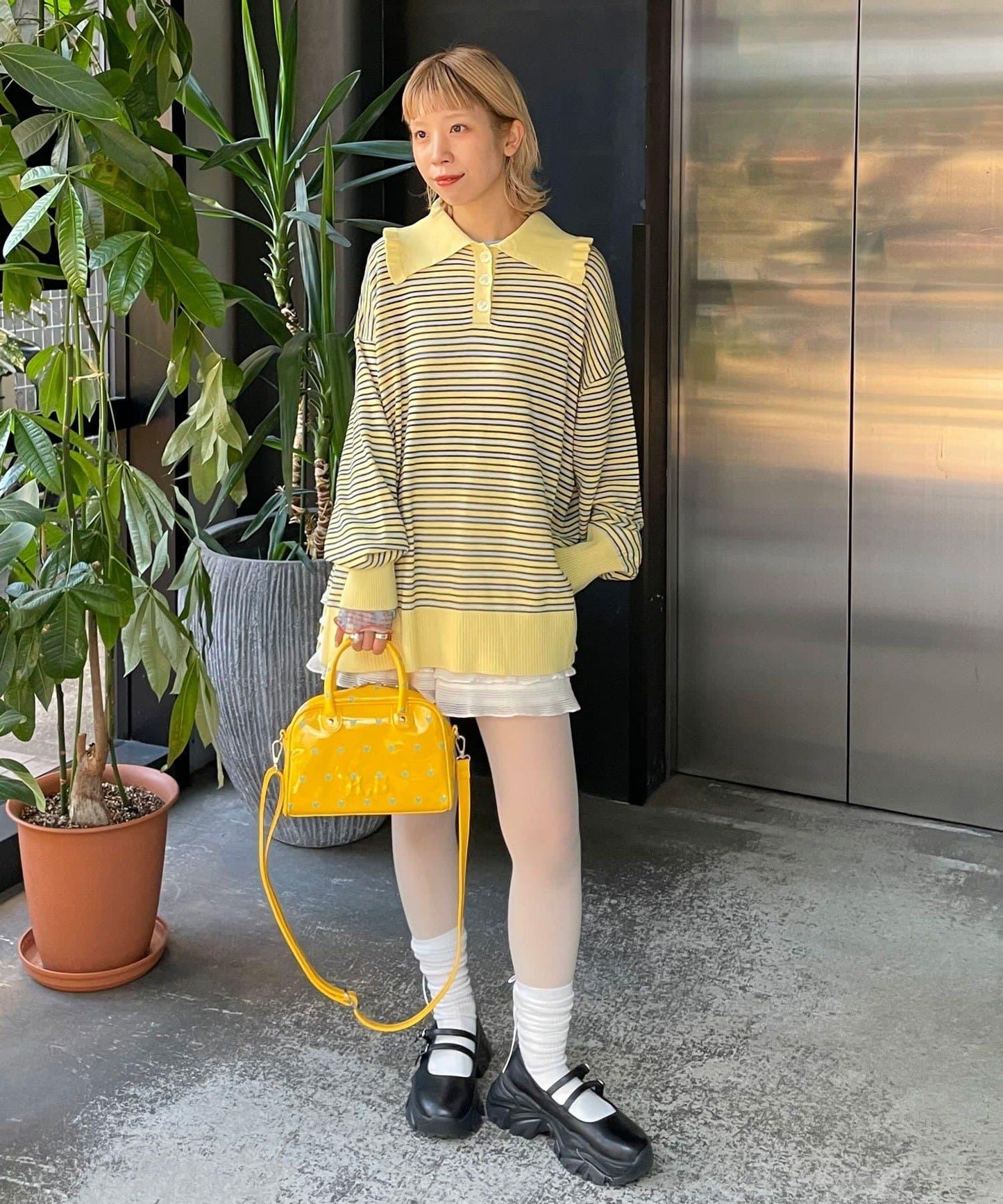 HELLO.SANFRANCISCO ハローサンフランシスコ 心形印花漆皮迷你波士頓包