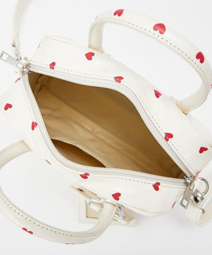 HELLO.SANFRANCISCO ハローサンフランシスコ 心形印花漆皮迷你波士頓包