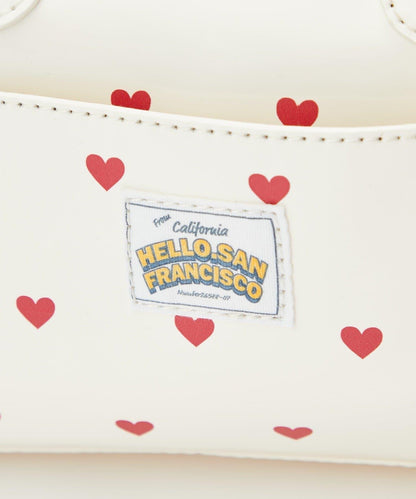 HELLO.SANFRANCISCO ハローサンフランシスコ 心形印花漆皮迷你波士頓包