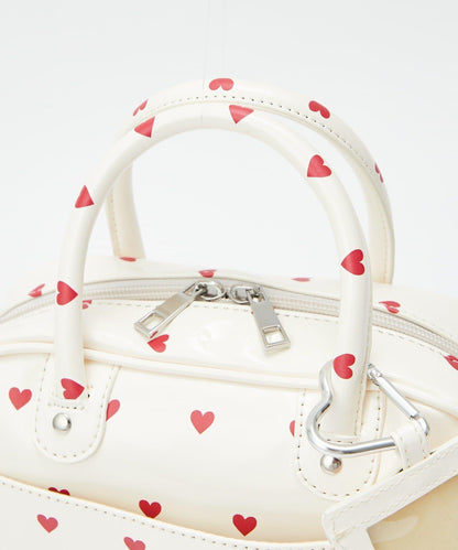 HELLO.SANFRANCISCO ハローサンフランシスコ 心形印花漆皮迷你波士頓包