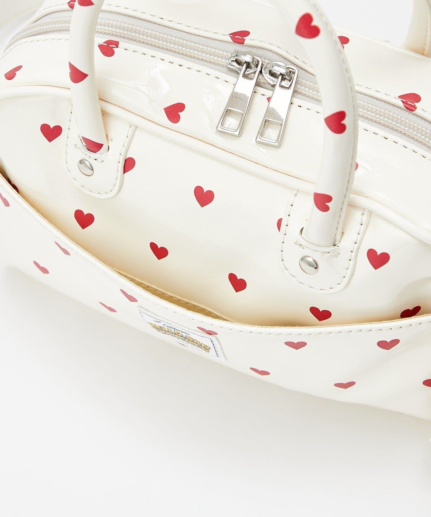 HELLO.SANFRANCISCO ハローサンフランシスコ 心形印花漆皮迷你波士頓包