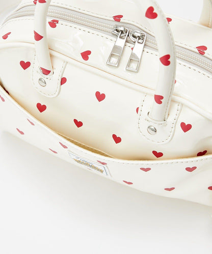 HELLO.SANFRANCISCO ハローサンフランシスコ 心形印花漆皮迷你波士頓包