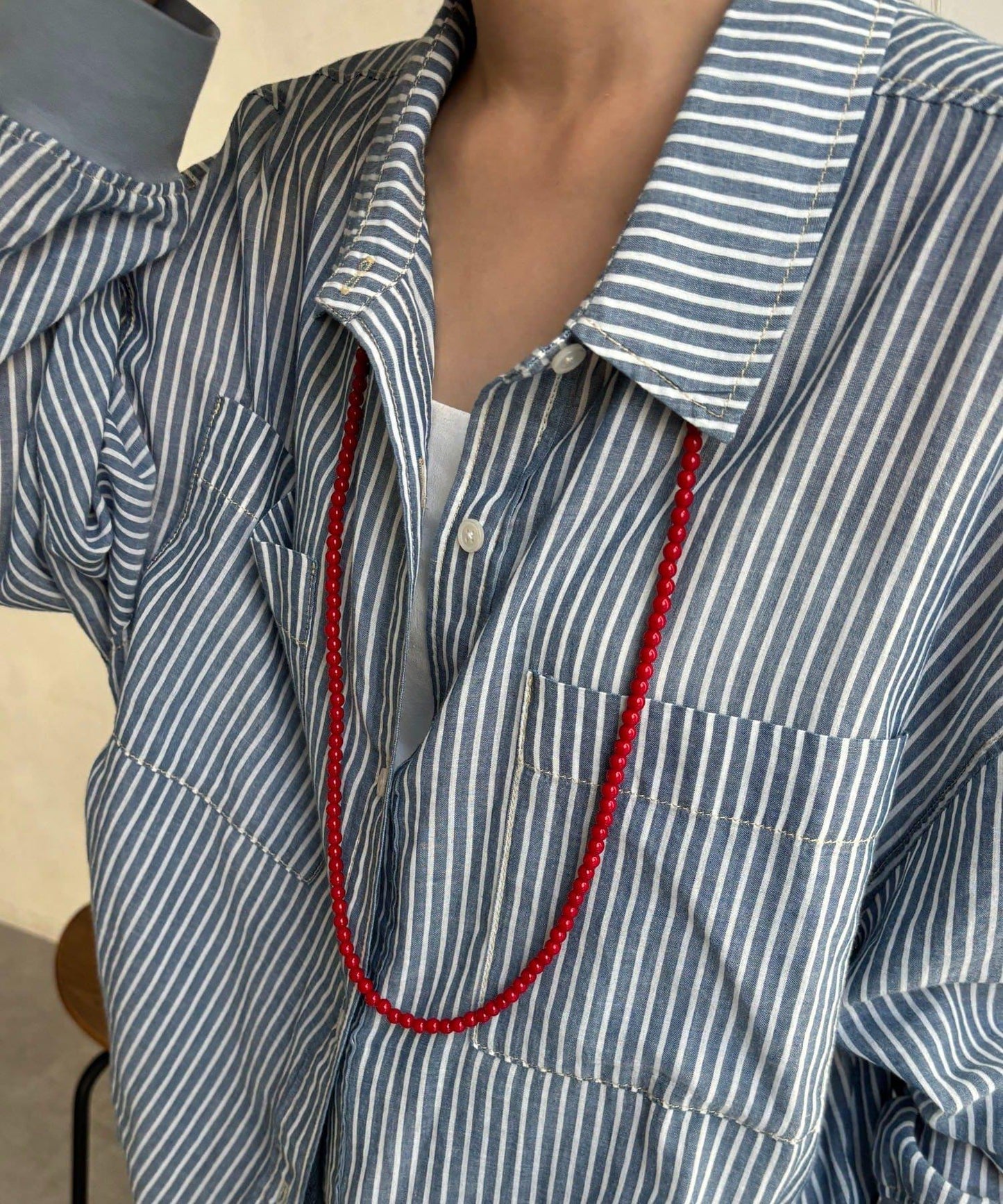 彩色珠球鏈條項鍊