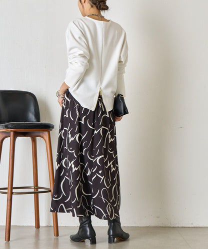 條紋圖案 傘擺款 半身裙