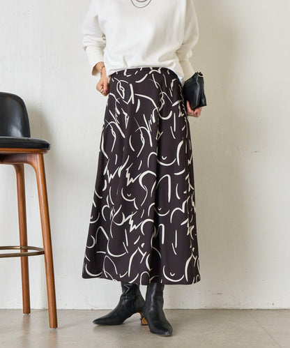 條紋圖案 傘擺款 半身裙