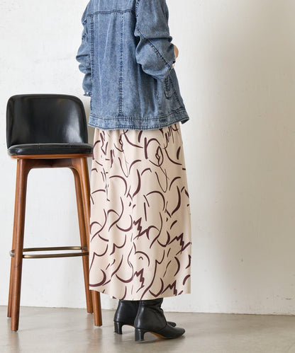 條紋圖案 傘擺款 半身裙