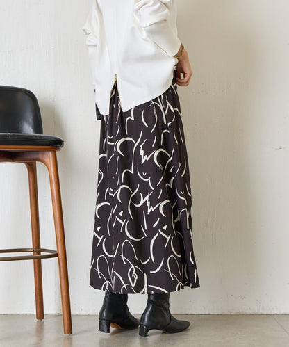 條紋圖案 傘擺款 半身裙