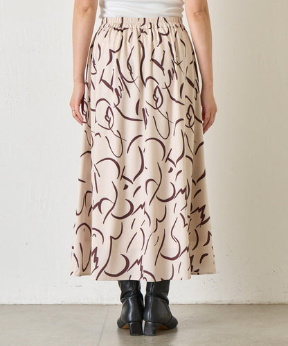 條紋圖案 傘擺款 半身裙