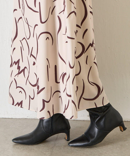 條紋圖案 傘擺款 半身裙