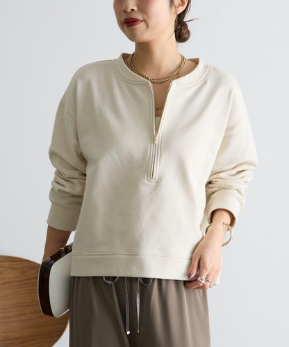 毛圈半拉鍊套頭衛衣