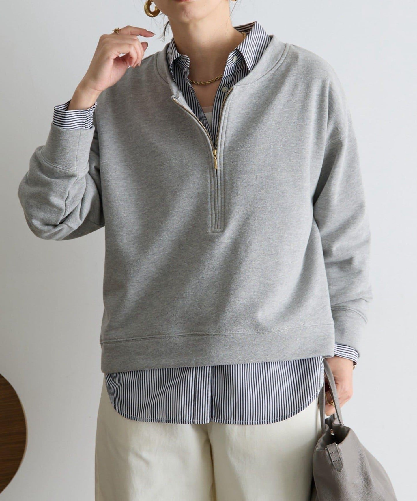 毛圈半拉鍊套頭衛衣