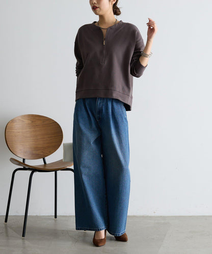 毛圈半拉鍊套頭衛衣