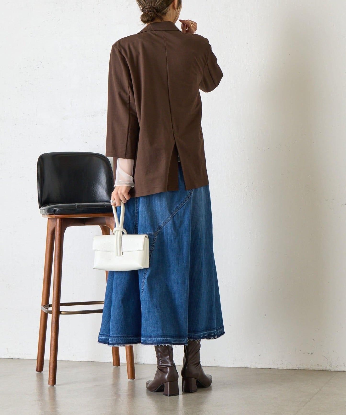 網紗拼接針織打底上衣