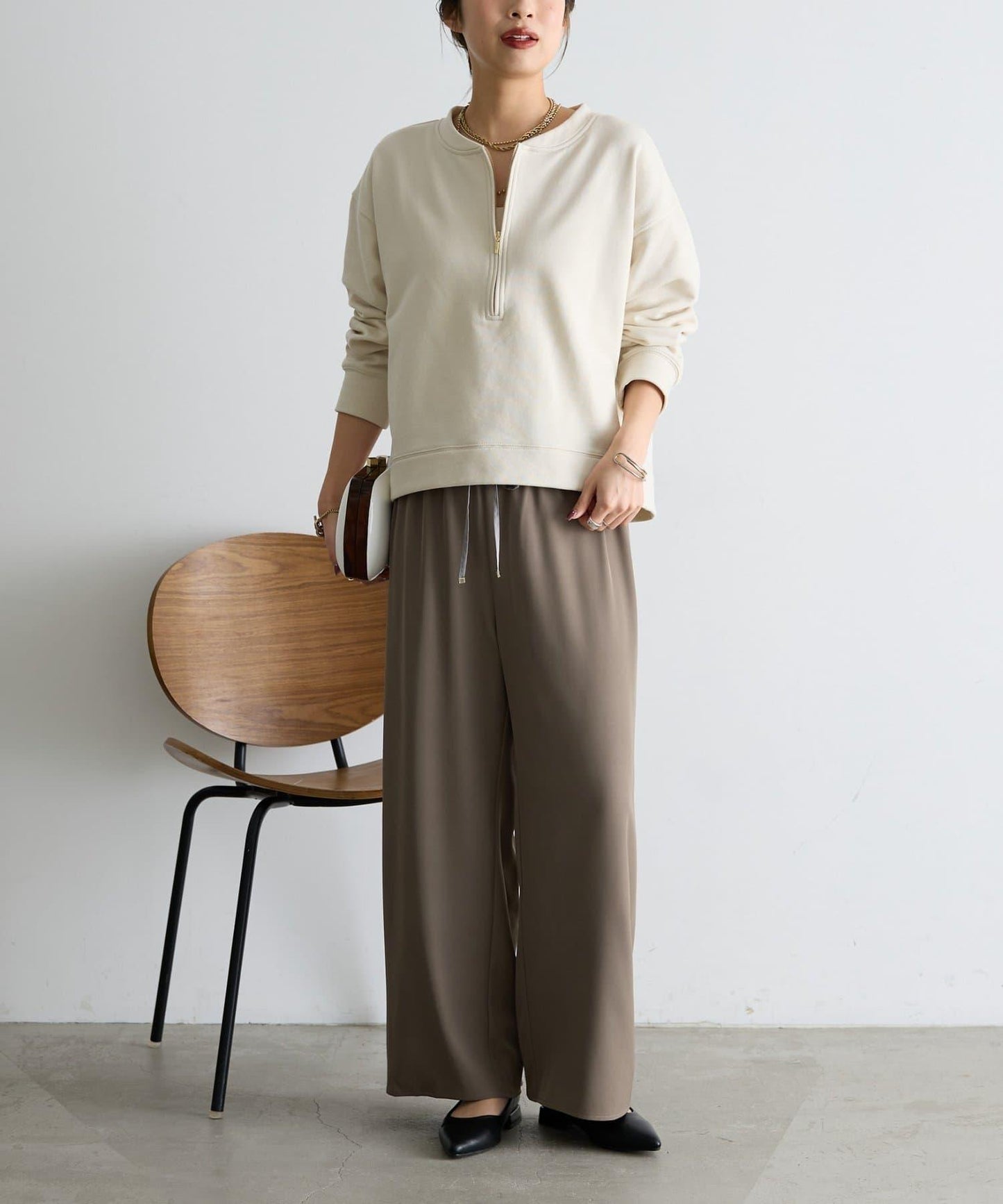 毛圈半拉鍊套頭衛衣