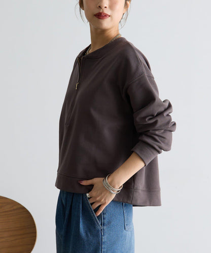 毛圈半拉鍊套頭衛衣