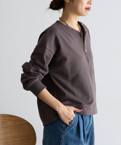 毛圈半拉鍊套頭衛衣