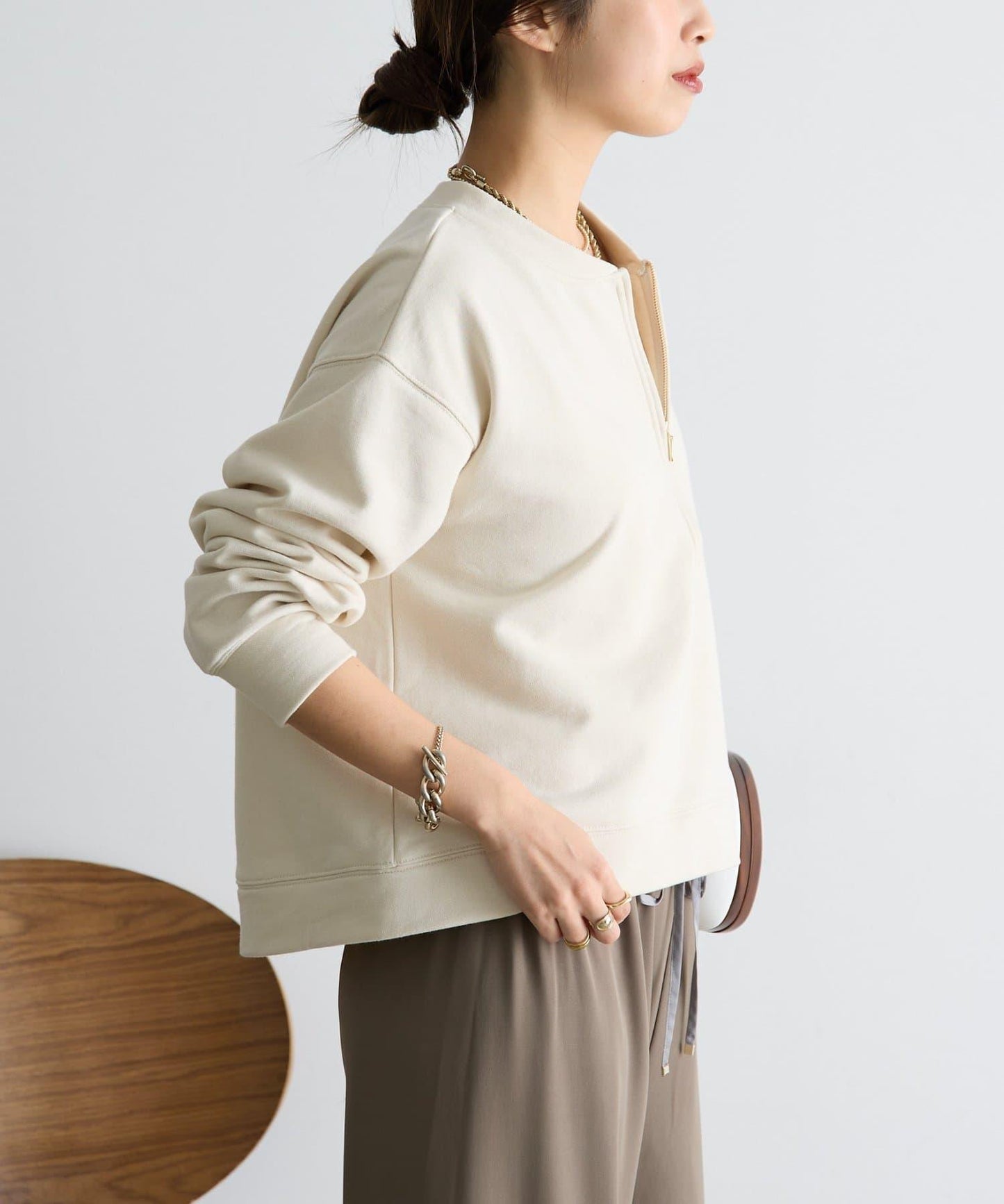 毛圈半拉鍊套頭衛衣