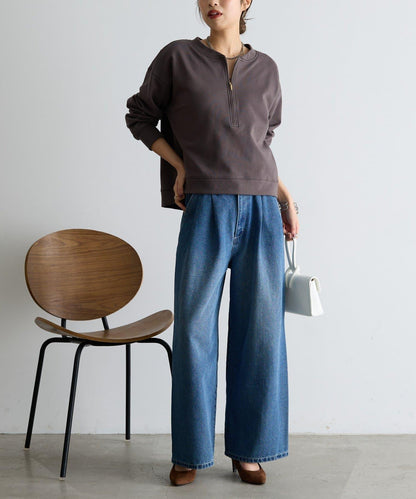 毛圈半拉鍊套頭衛衣