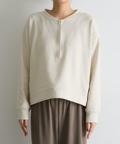 毛圈半拉鍊套頭衛衣