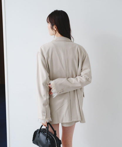 可拆卸蕾絲多方式設計夾克