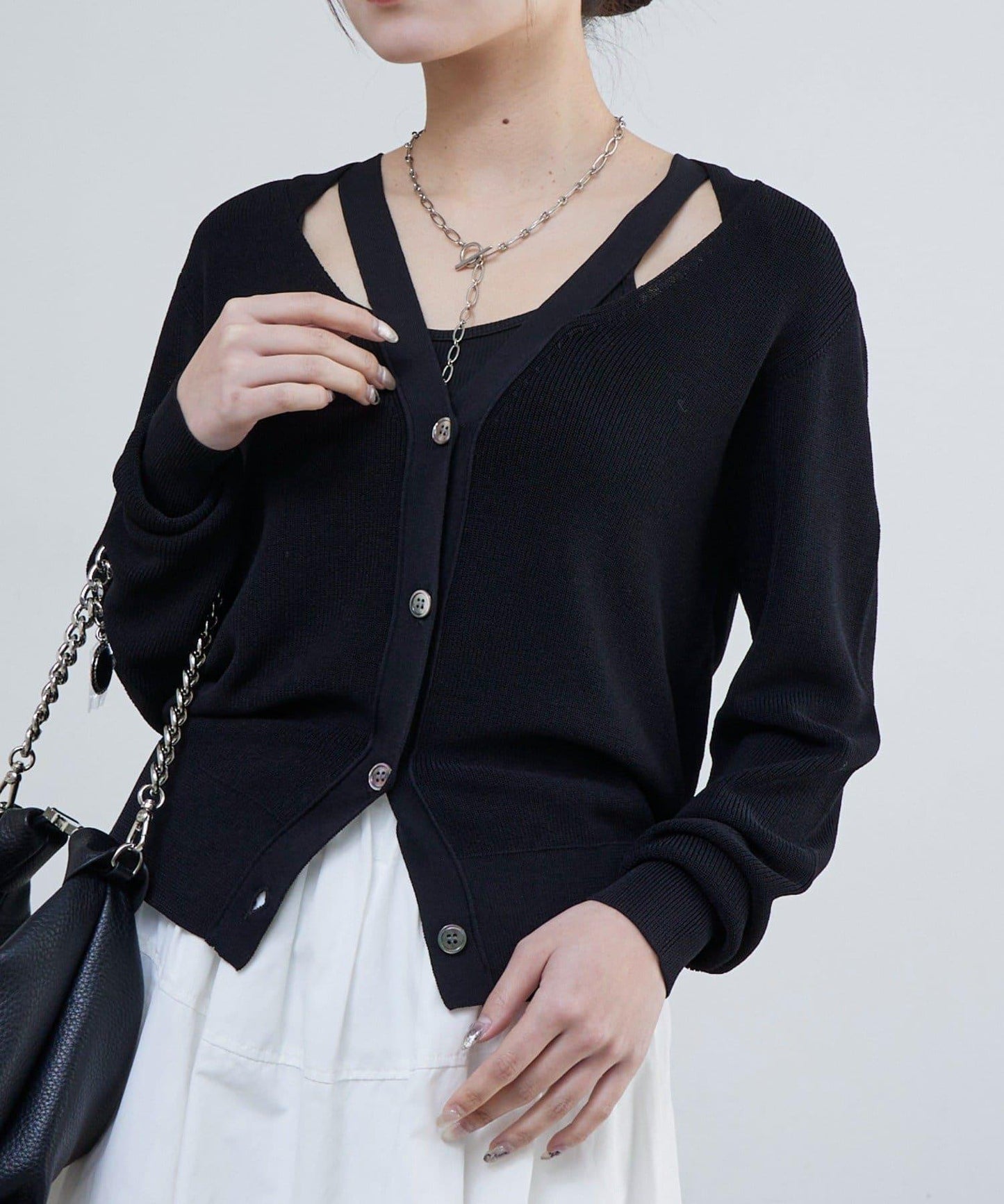 V領設計 針織開衫