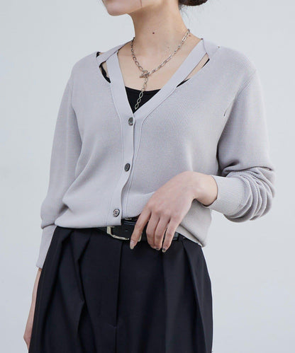 V領設計 針織開衫