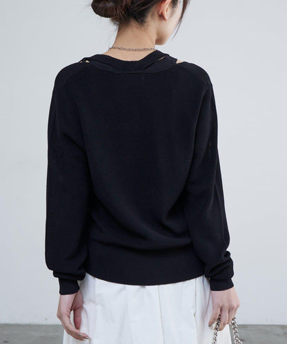 V領設計 針織開衫