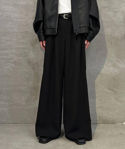 側邊拉鍊 闊腿喇叭 褲子