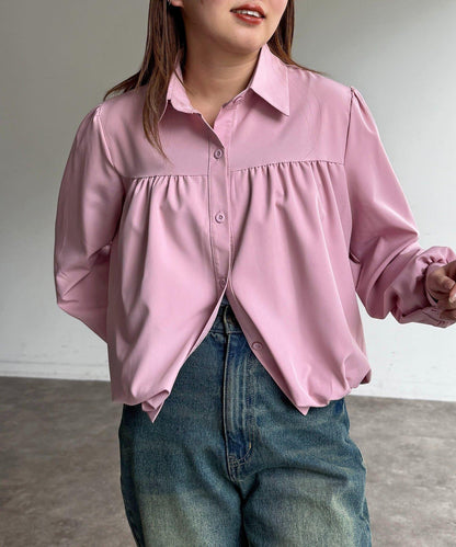 短款蓬鬆廓形襯衫