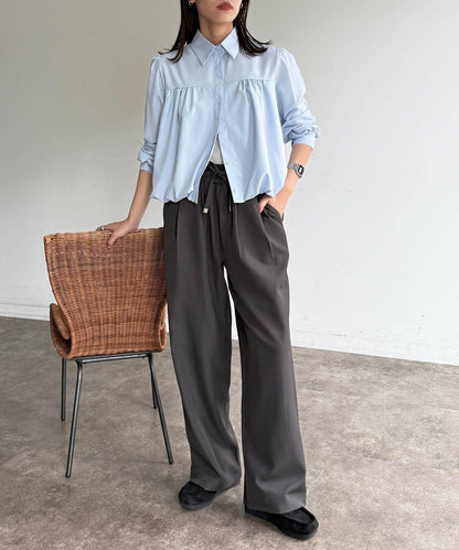 短款蓬鬆廓形襯衫