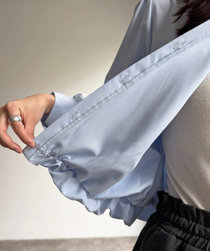 短款蓬鬆廓形襯衫