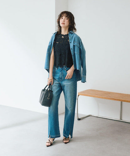 造型感刺繡馬甲（款）