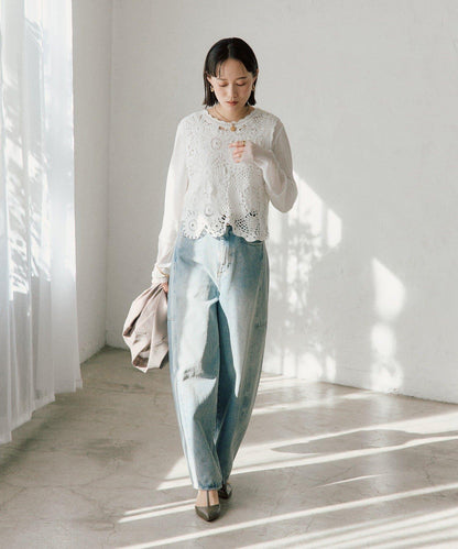 造型感刺繡馬甲（款）