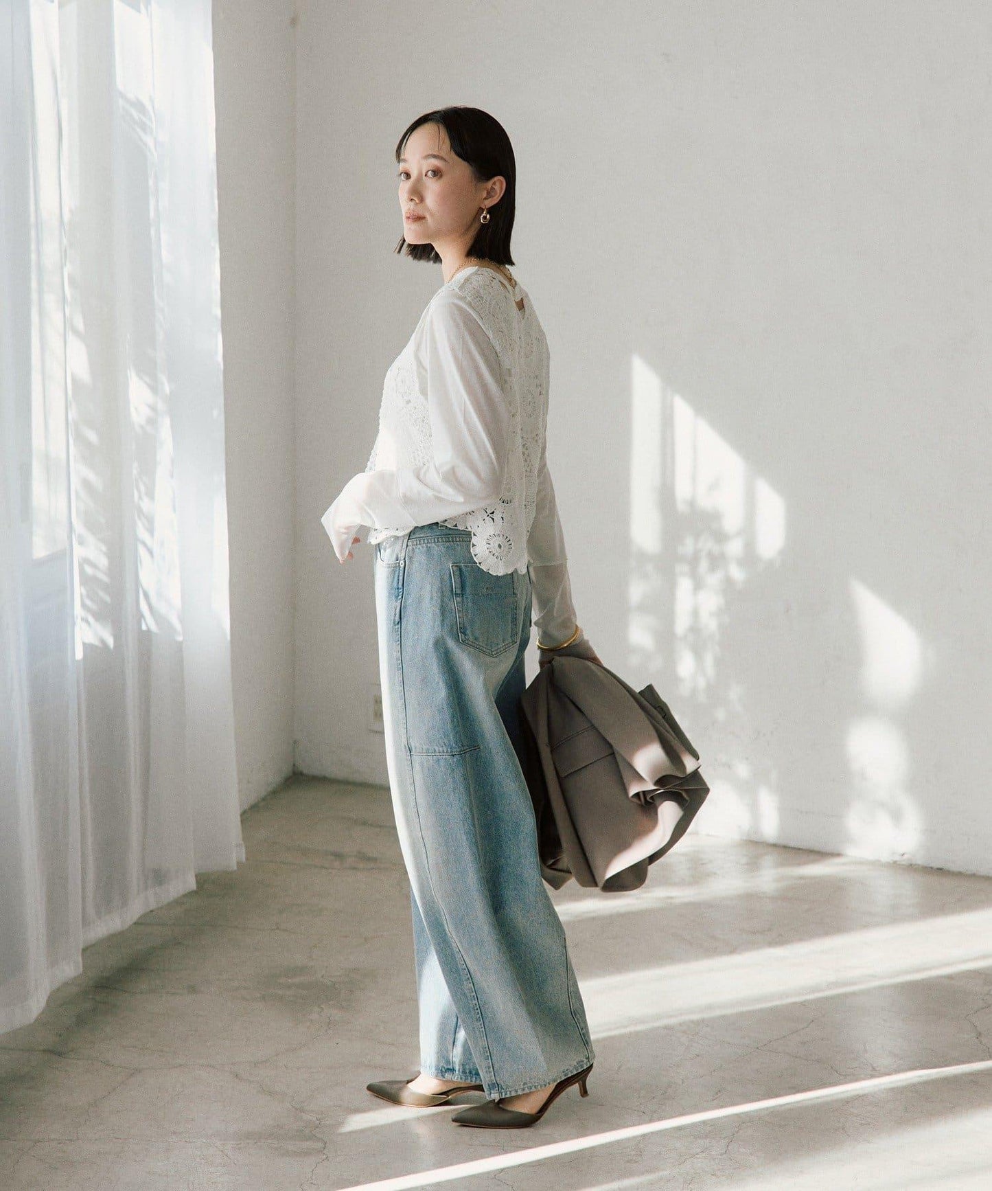 造型感刺繡馬甲（款）