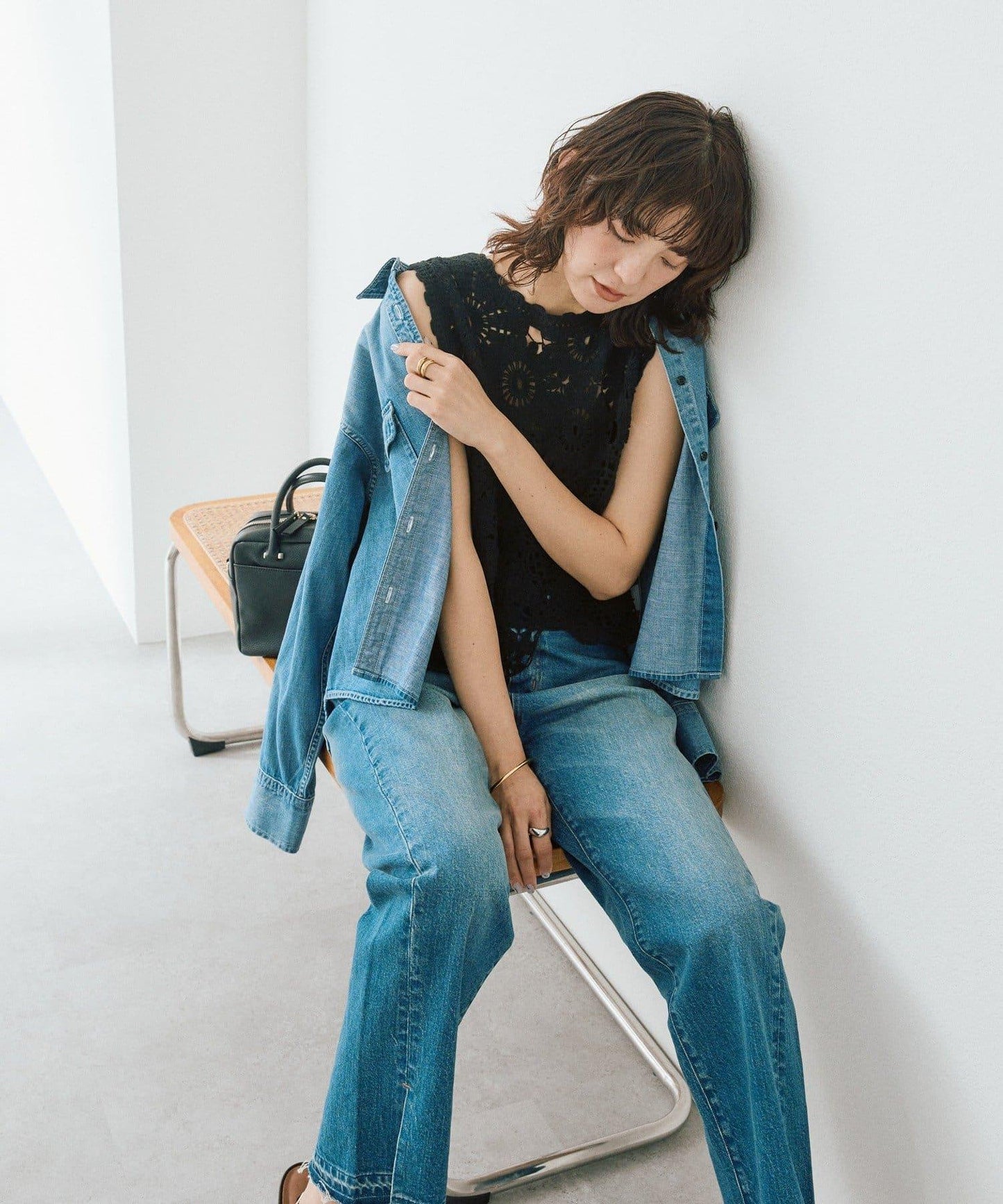 造型感刺繡馬甲（款）