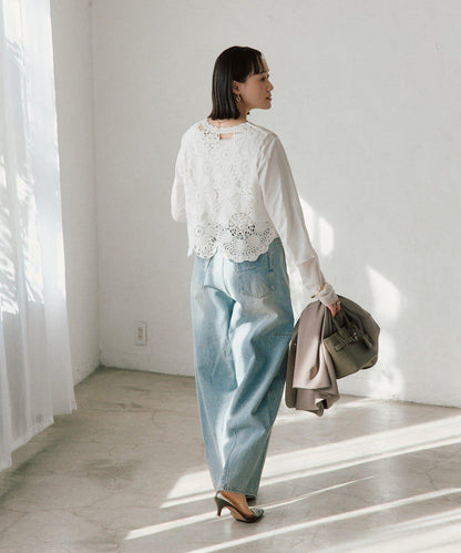 造型感刺繡馬甲（款）