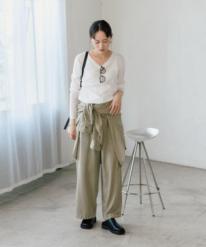 2way半透設計長袖T恤