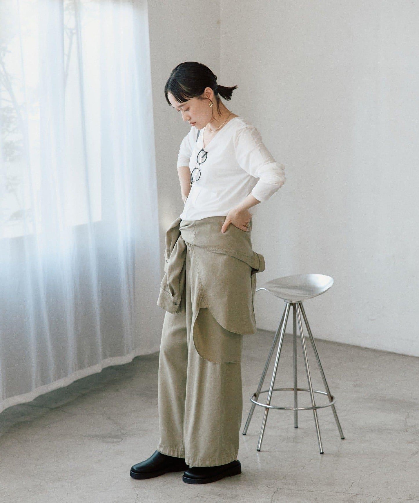 2way半透設計長袖T恤