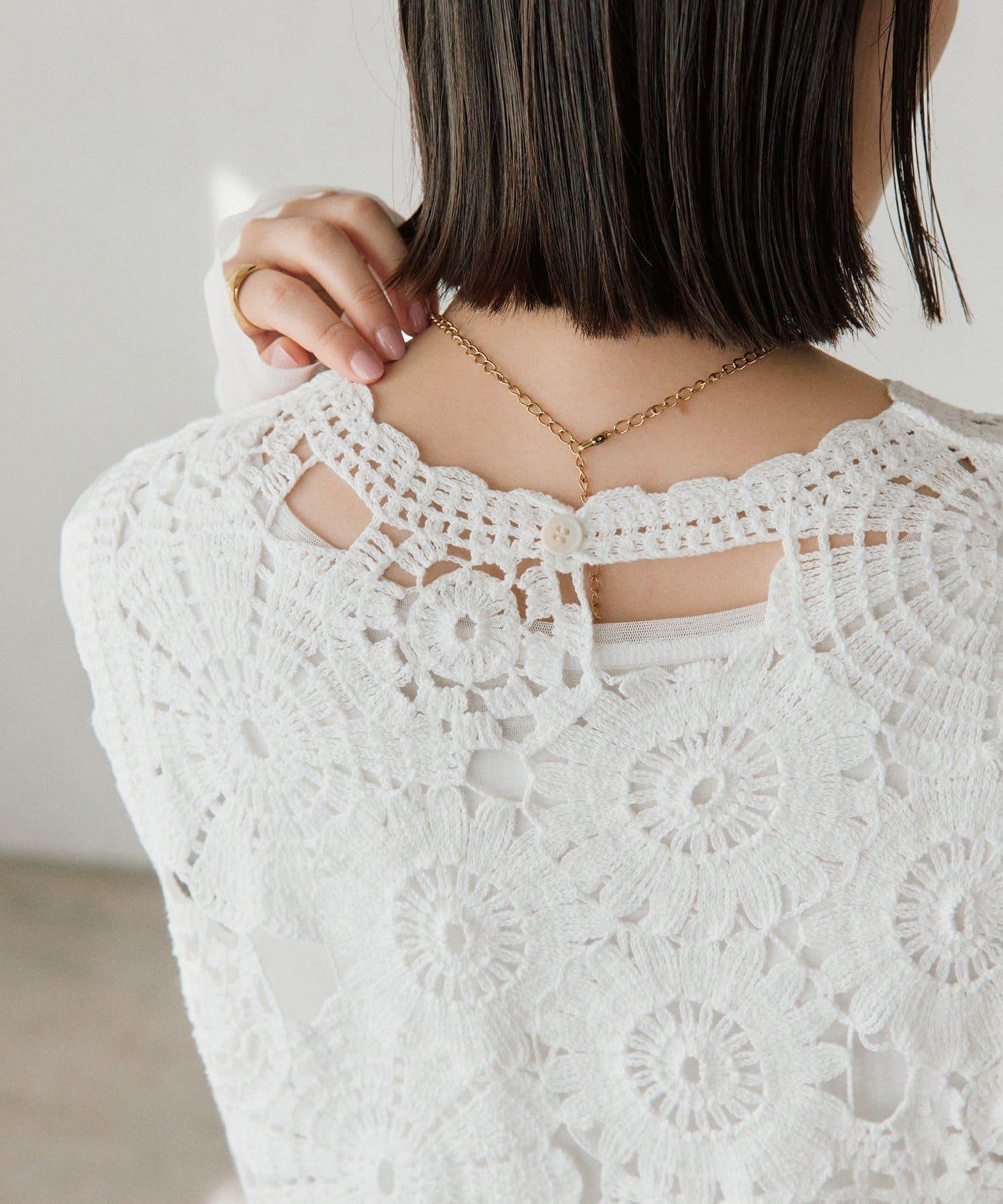 造型感刺繡馬甲（款）