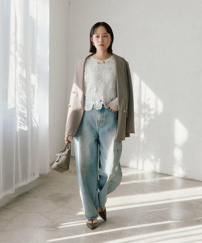 造型感刺繡馬甲（款）