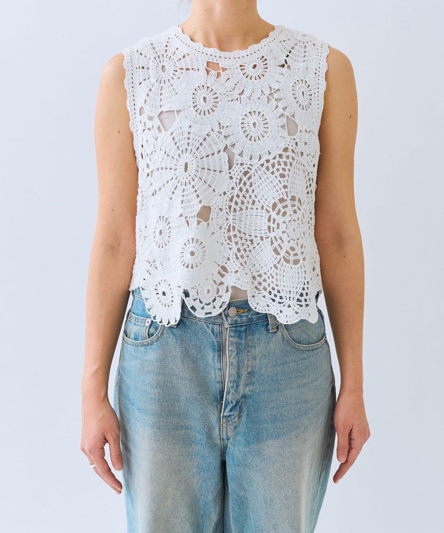 造型感刺繡馬甲（款）