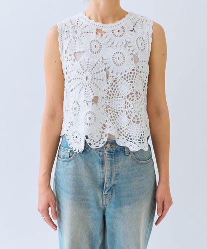 造型感刺繡馬甲（款）