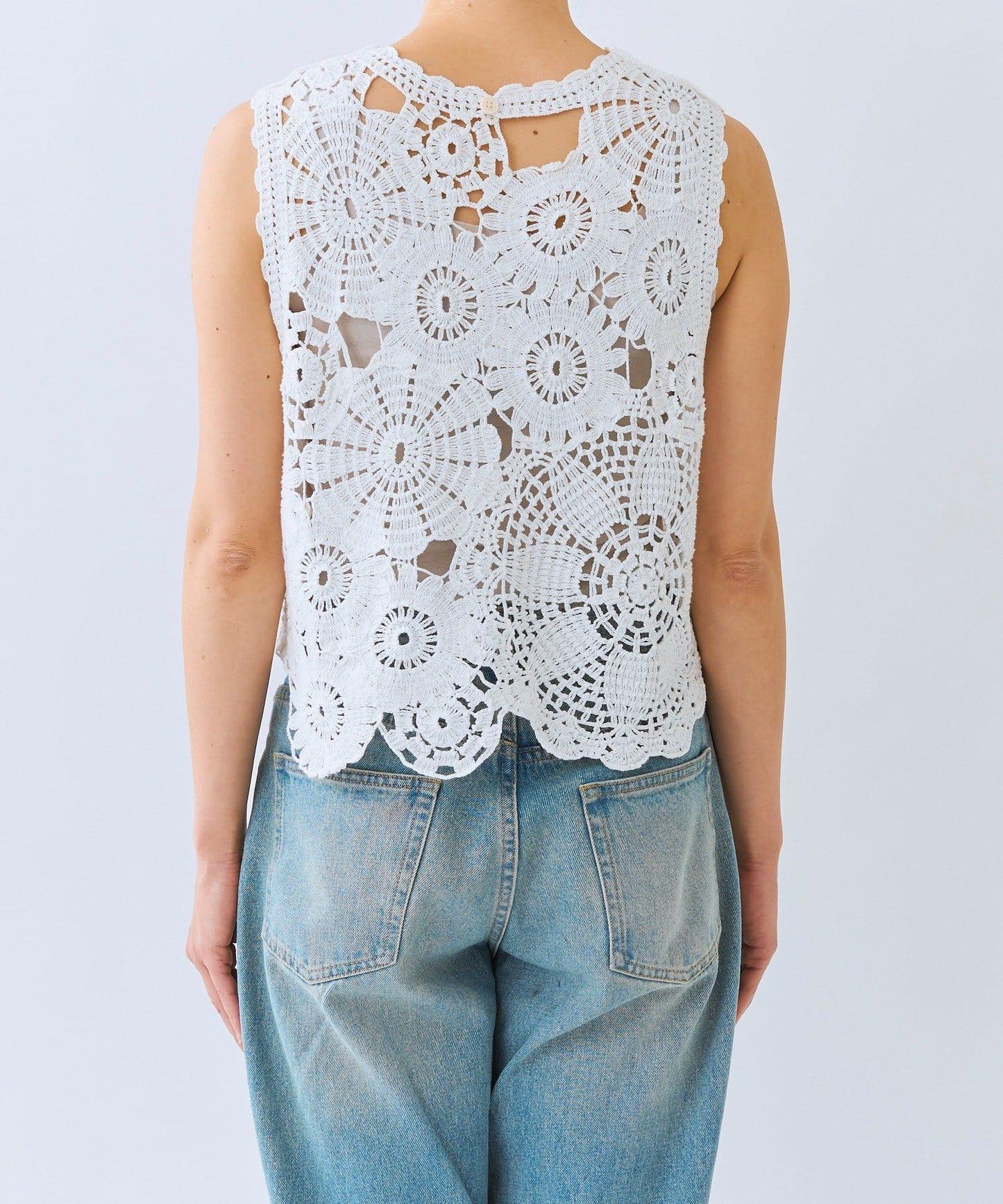 造型感刺繡馬甲（款）