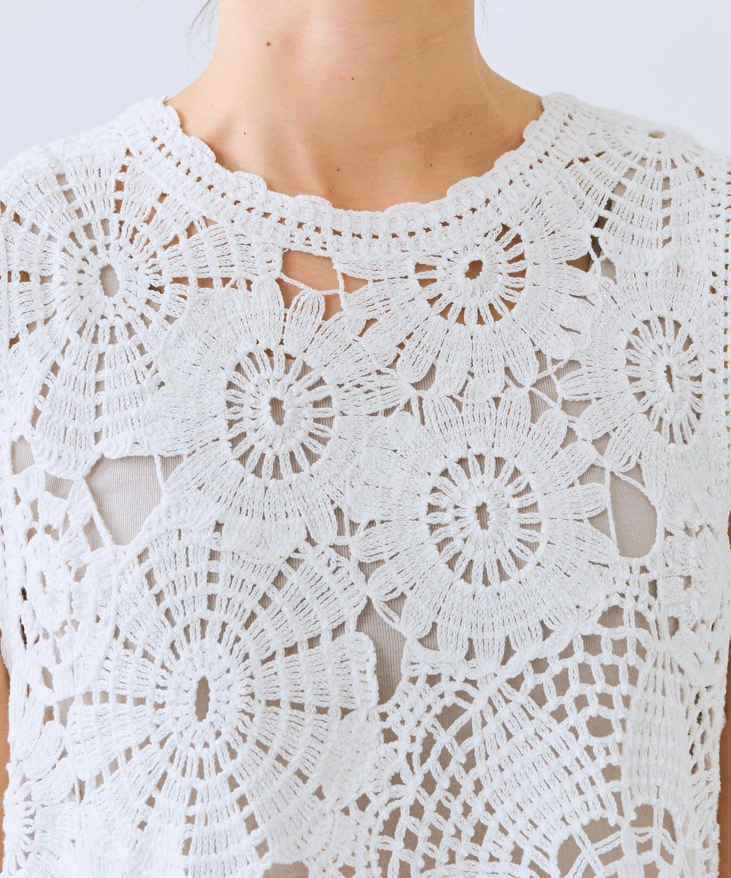 造型感刺繡馬甲（款）